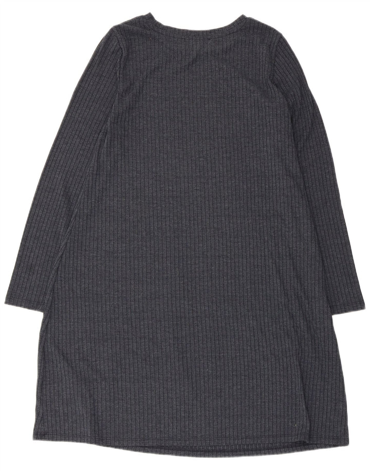 Vestido jumper feminino Marks & Spencer Reino Unido 10 pequeno poliéster azul marinho