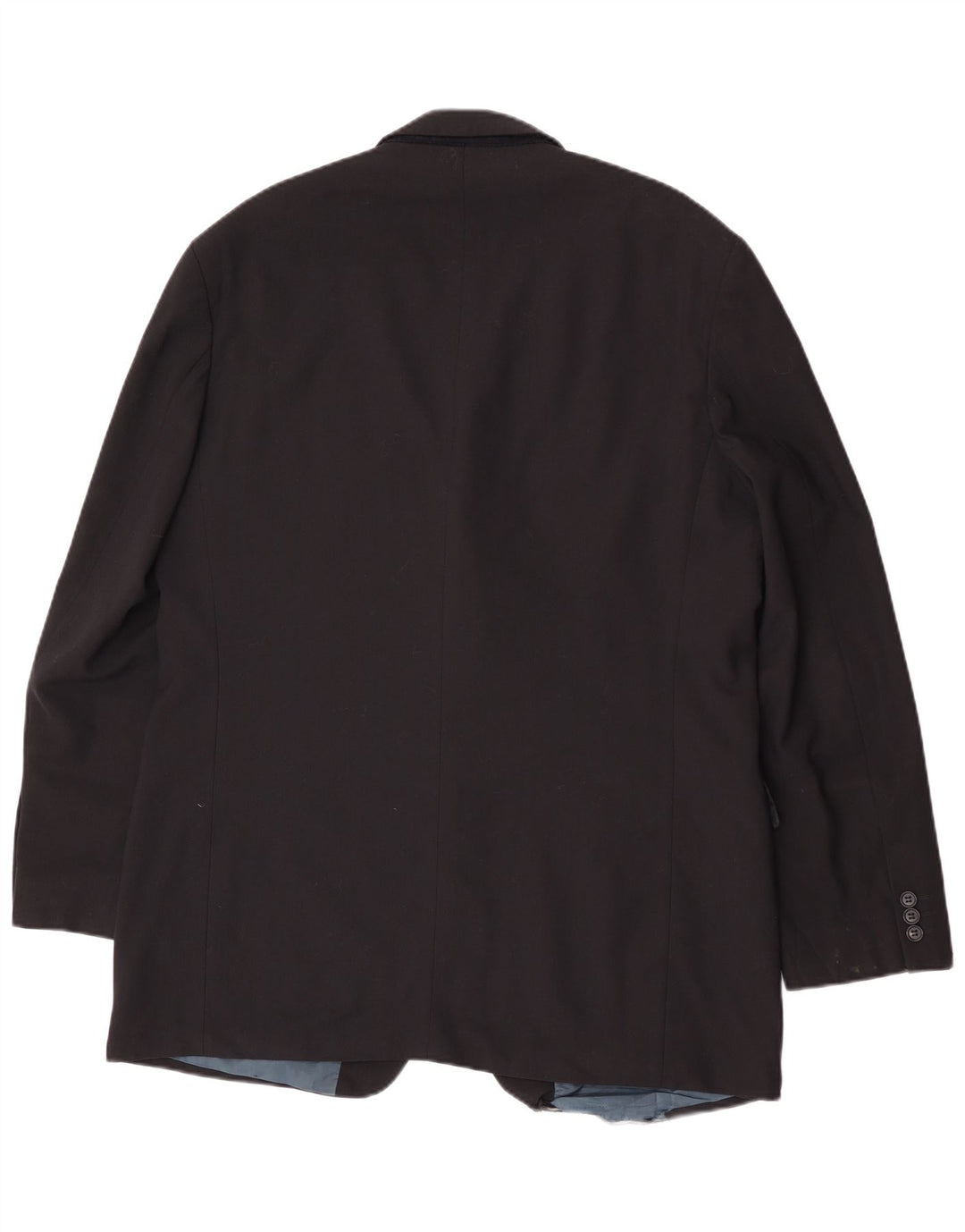 Jaqueta blazer masculina de 3 botões Marks & Spencer Reino Unido 44 XL azul marinho poliéster