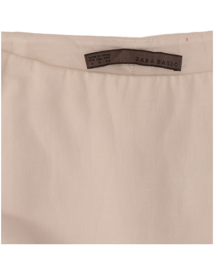 Minissaia feminina ZARA média W28 branca