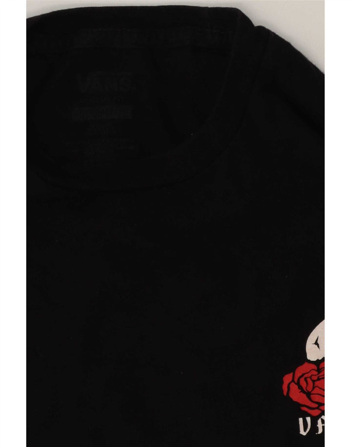 Camiseta Vans masculina gráfica grande algodão preto
