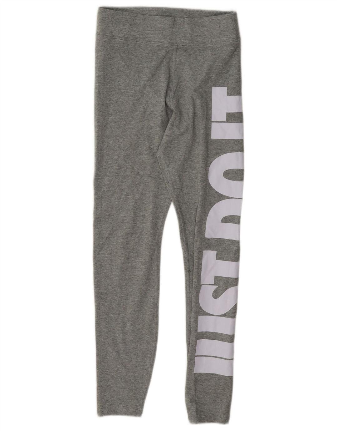 Leggings Nike Femininas Graphic UK 10 Pequenas Cinza Algodão