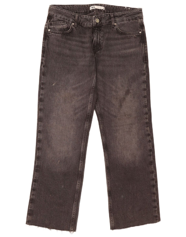 Calça jeans reta feminina Zara EU 36 XS W26 L29 preta