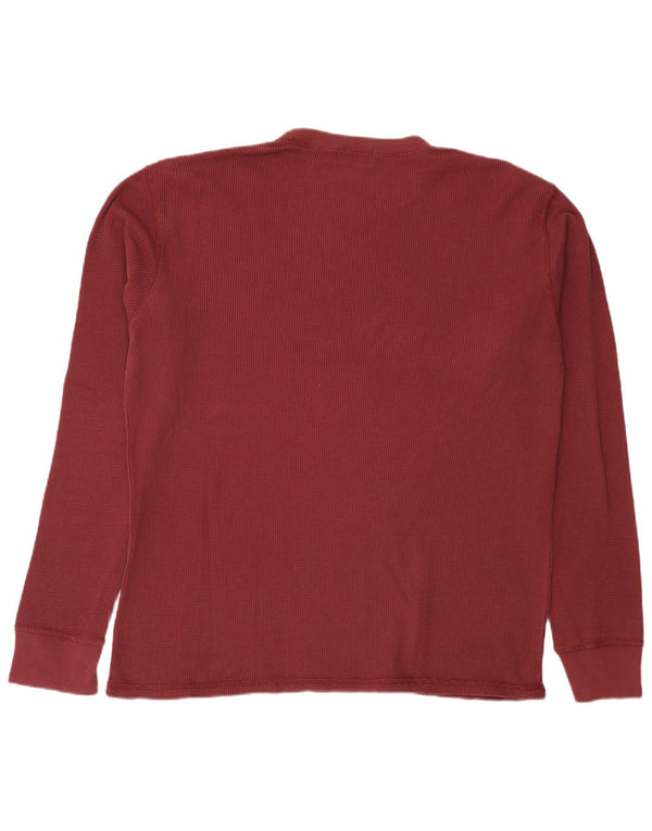 Ralph Lauren Top masculino de manga comprida 2XL algodão Borgonha