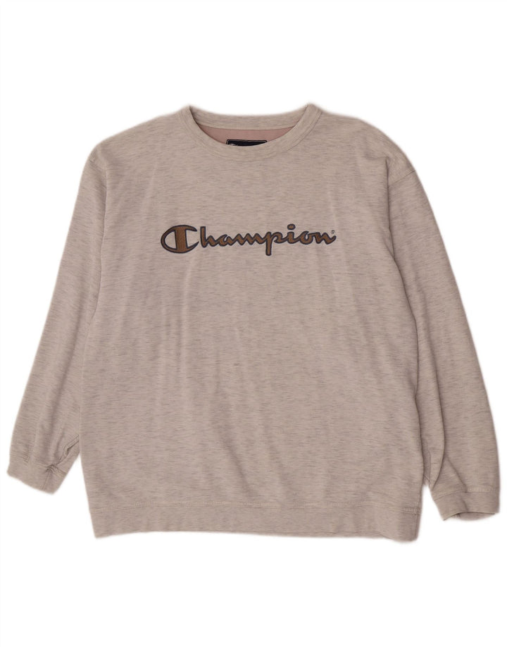 Champion moletom gráfico masculino jumper grande algodão manchado cinza