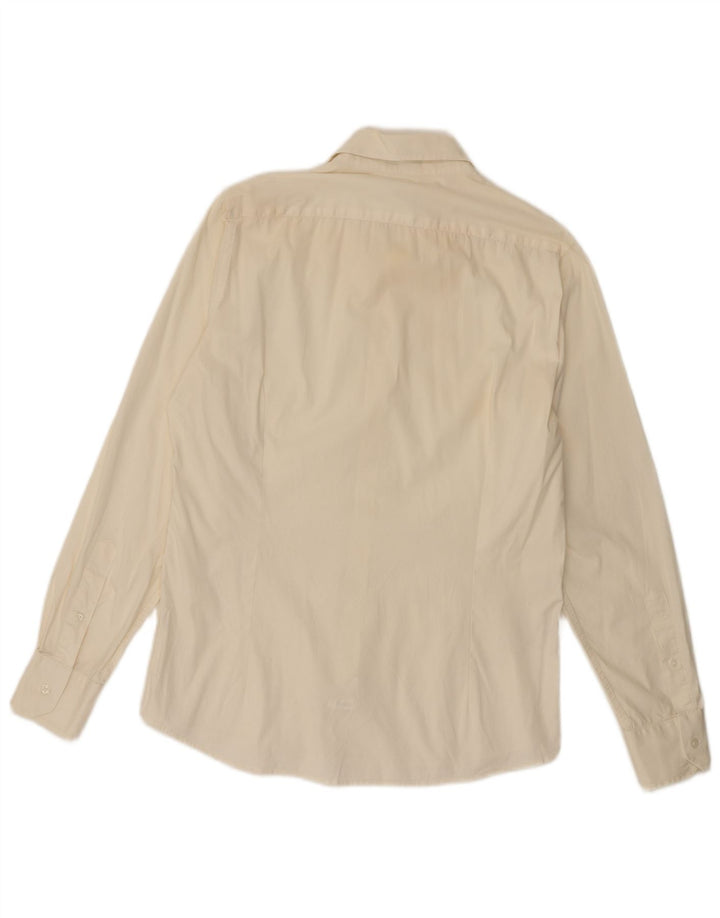 Camisa masculina BENETTON de algodão branco médio