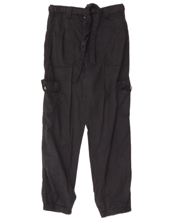 Calça jogger feminina Marks & Spencer UK 10 pequena W28 L27 preta