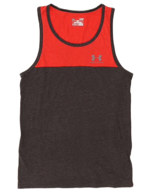 Under Armour Masculino Heat Gear Vest Top Pequeno Colorblock Vermelho