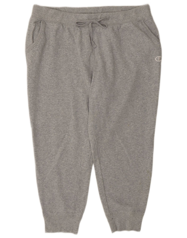 Calça de treino feminina Champion Joggers UK 18 XL cinza manchado de algodão