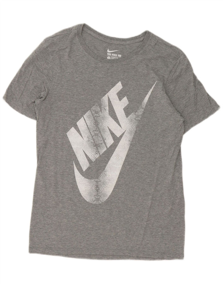 Camiseta Nike masculina Athletic Cut Graphic Camiseta pequena cinza manchada
