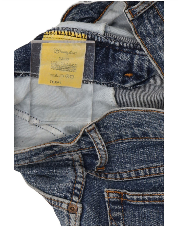 WRANGLER Masculino Texas Straight Jeans W32 L27 Azul Algodão
