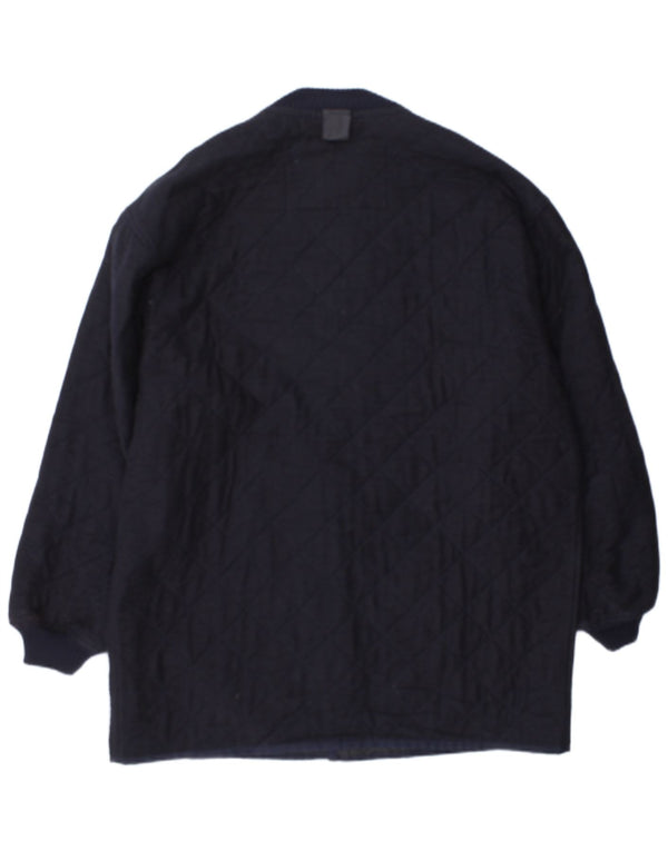 Jaqueta acolchoada masculina Ermenegildo Zegna UK 42 XL azul marinho