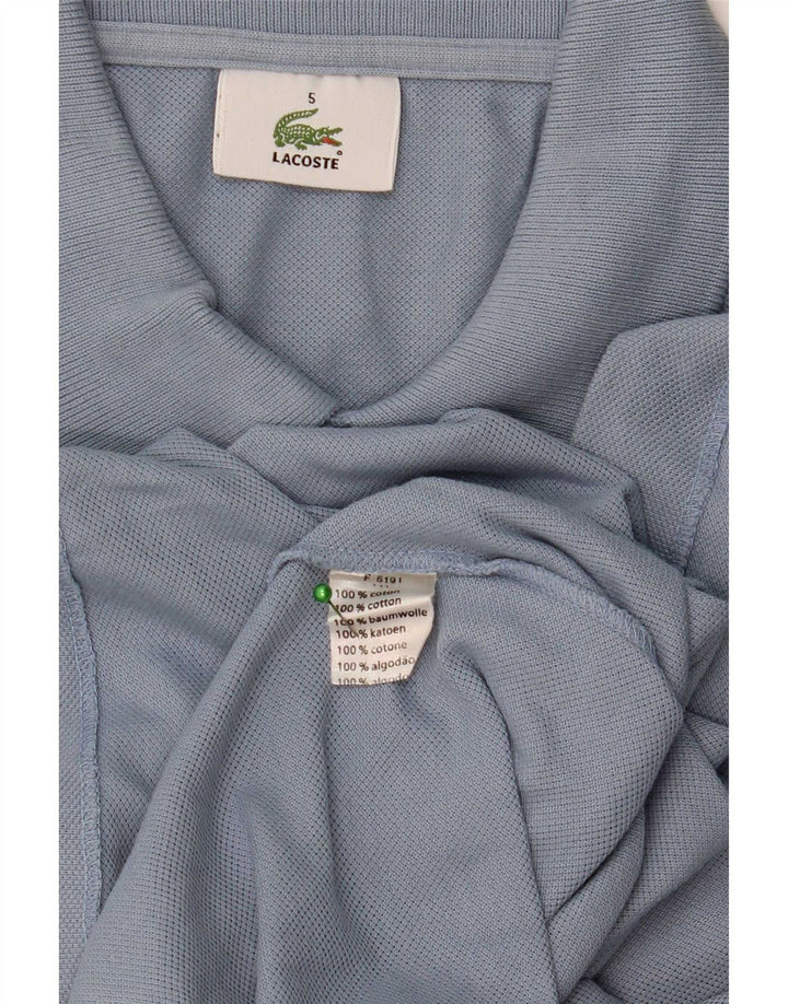Camisa polo masculina Lacoste tamanho 5 grande algodão azul