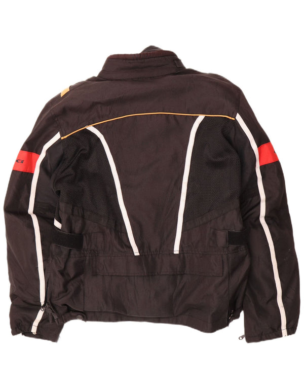 Giudici Mens Graphic Racer Jacket UK 42 XL Black Colourblock Nylon