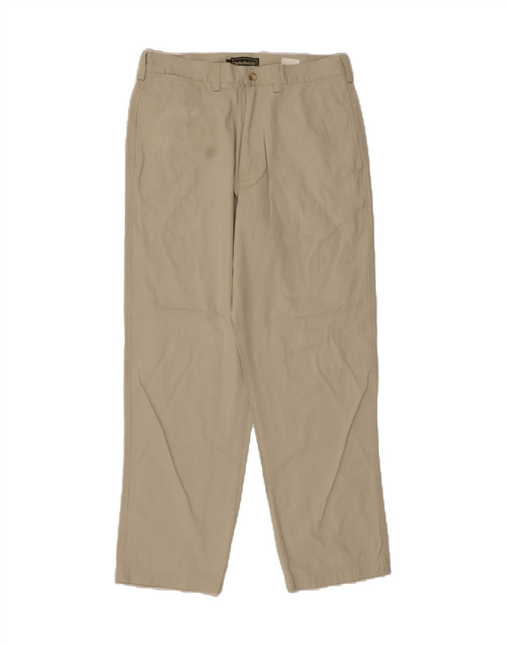 TIMBERLAND Mens Tapered Casual Trousers W33 L30 Beige Cotton Vintage Timberland and Second-Hand Timberland from Messina Hembry 