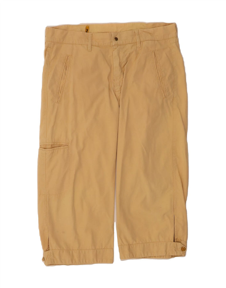 MELTIN' POT Womens Straight Cargo Capri Trousers W32 L19 Beige Cotton Vintage Meltin' Pot and Second-Hand Meltin' Pot from Messina Hembry 