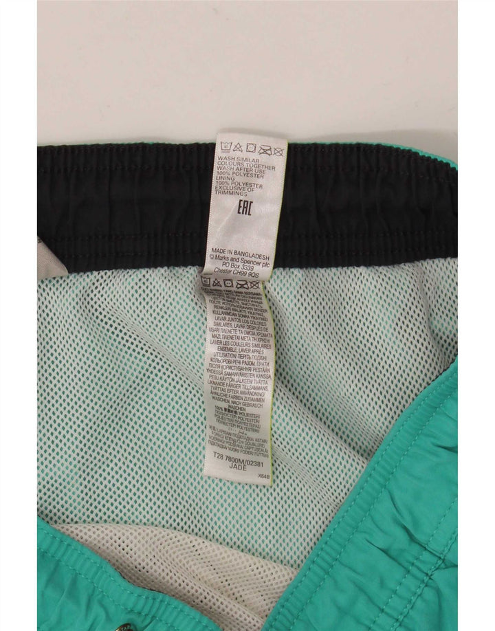 Shorts de natação masculino Marks & Spencer XL verde poliéster
