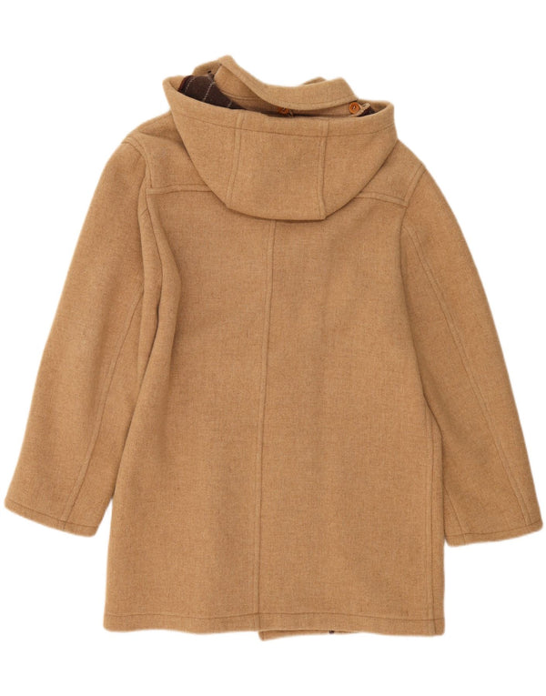 Casaco Duffle feminino grande com capuz VINTAGE Reino Unido 18 XL Bege