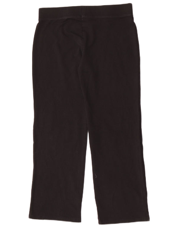 Calça de treino feminina Marks & Spencer Reino Unido 12 algodão preto médio