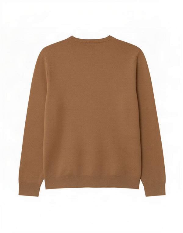 Suéter masculino Marks & Spencer Blue Harbor com decote em V grande bege acrílico