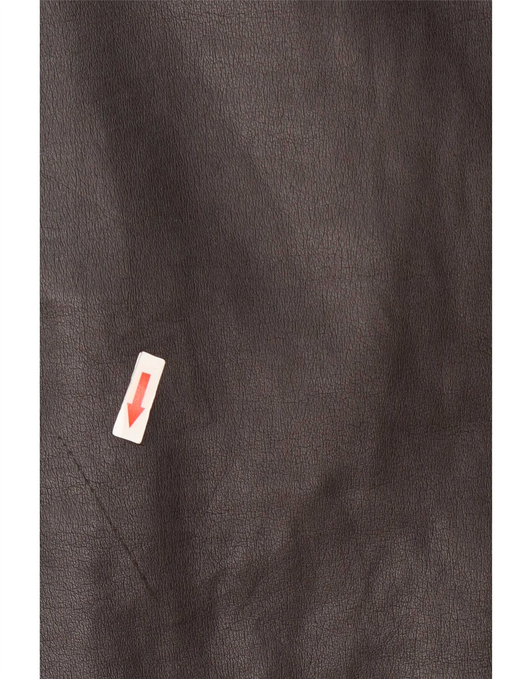 Casaco de couro feminino vintage UK 12 marrom médio