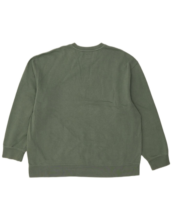 Moletom masculino Levi's com ajuste relaxado XL verde algodão