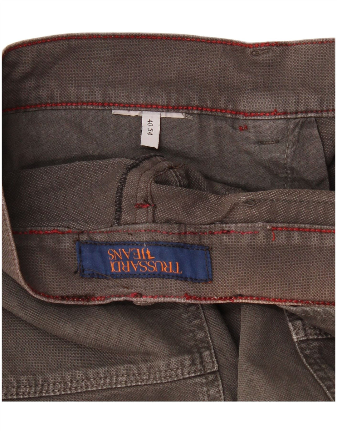 Calça casual reta masculina Trussardi W36 L34 cinza