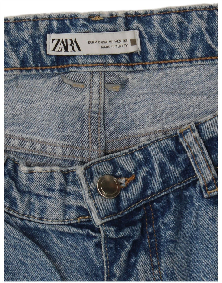 ZARA Jeans Soltos Femininos EU 42 Grande W32 L27 Azul