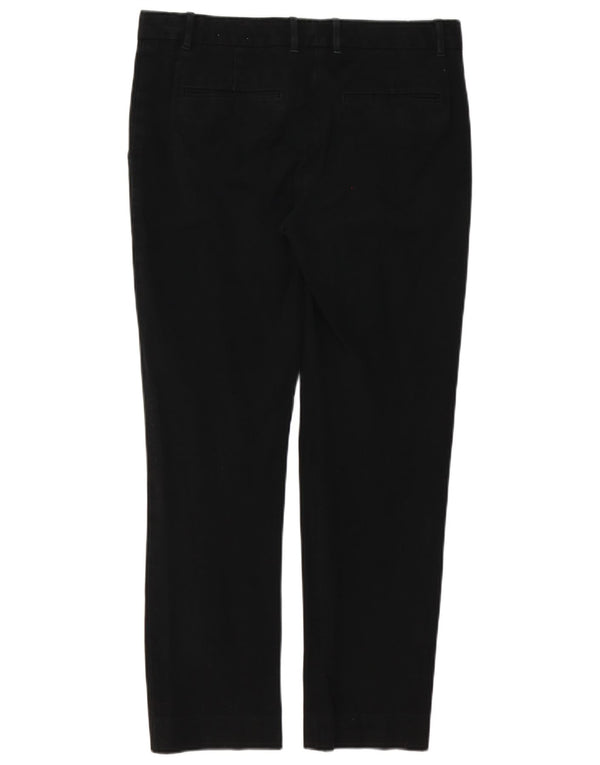 Calça chino reta feminina Gap Reino Unido 12 médio W32 L29 algodão preto