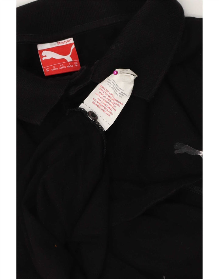 Camisa polo masculina Puma médio algodão preto