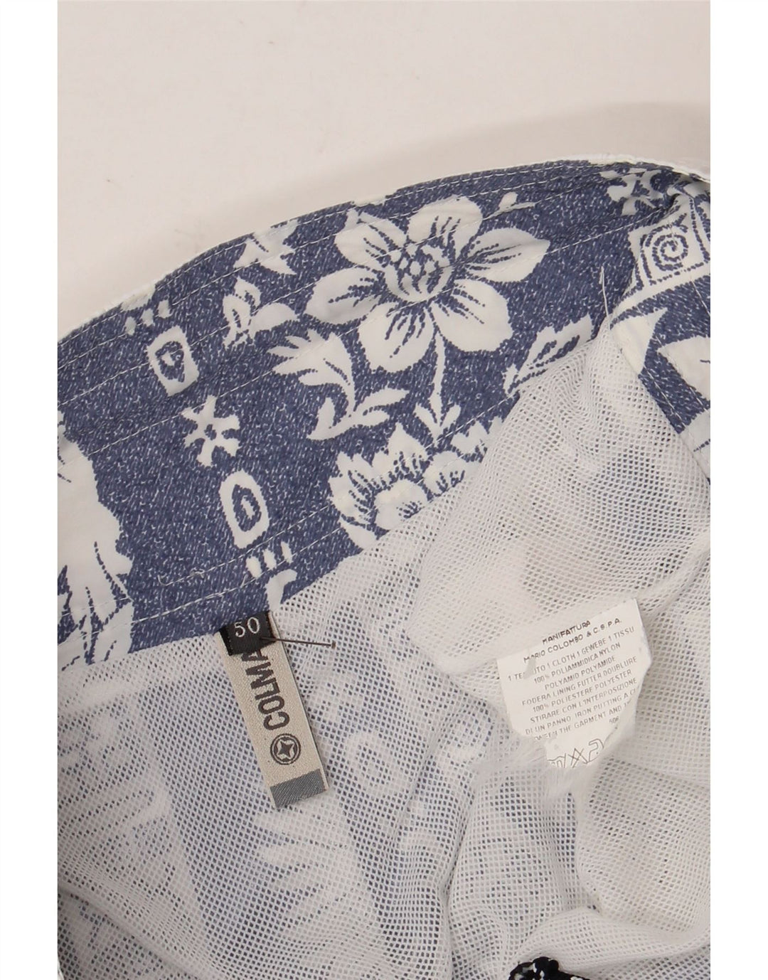 Calções de banho masculinos Colmar IT 50 médio azul floral nylon