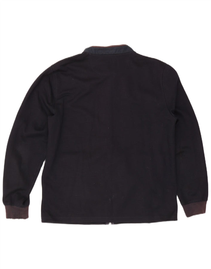 Jaqueta masculina de agasalho Massimo Dutti XL azul marinho algodão colorblock