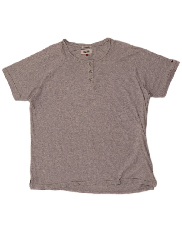 Camiseta masculina Tommy Hilfiger Top XL algodão cinza