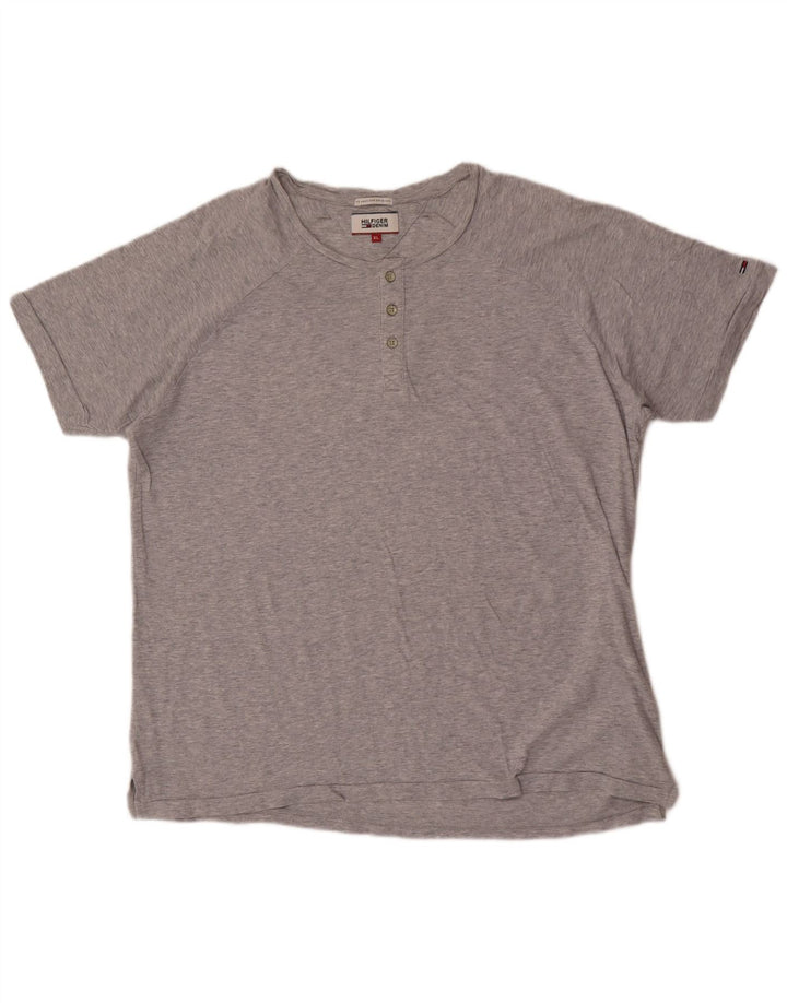 Camiseta masculina Tommy Hilfiger Top XL algodão cinza
