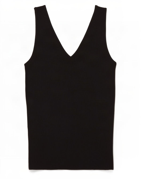 Colete feminino Marks & Spencer UK 8 pequeno viscose preta