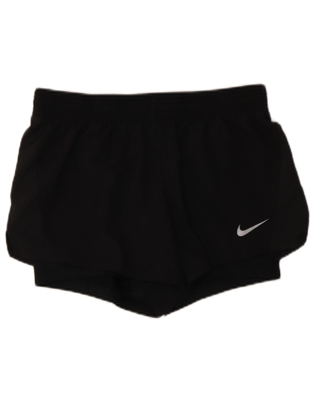 Shorts esportivos femininos NIKE Dri Fit UK 14 médio preto poliéster