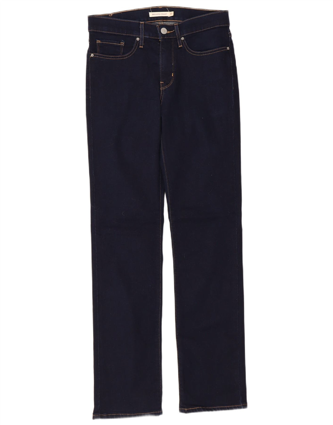 Calça jeans feminina Levi's 314 Shaping Straight W27 L29 azul marinho algodão
