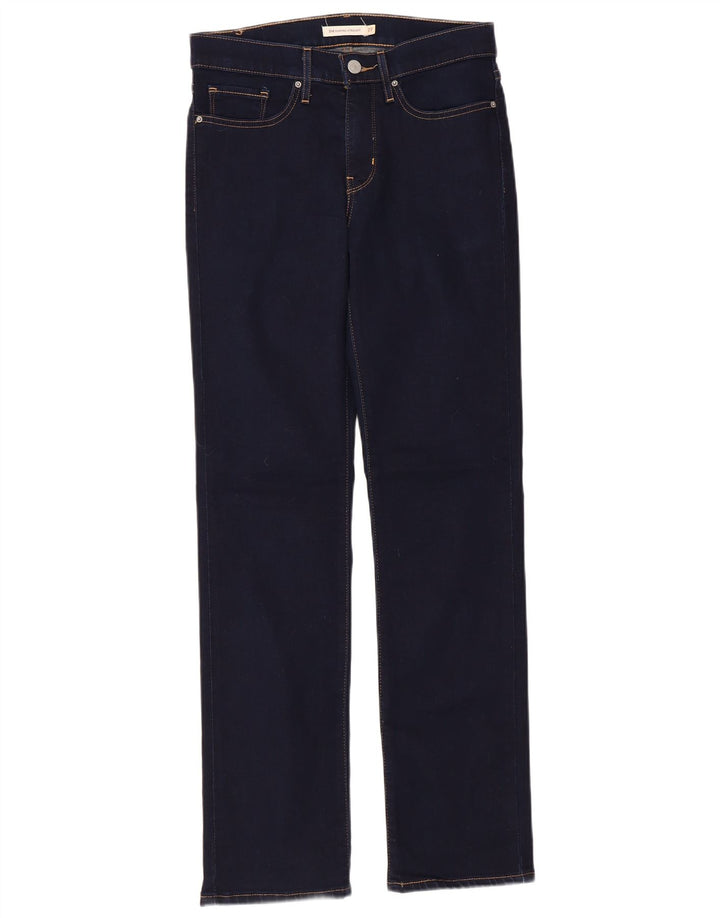 Calça jeans feminina Levi's 314 Shaping Straight W27 L29 azul marinho algodão