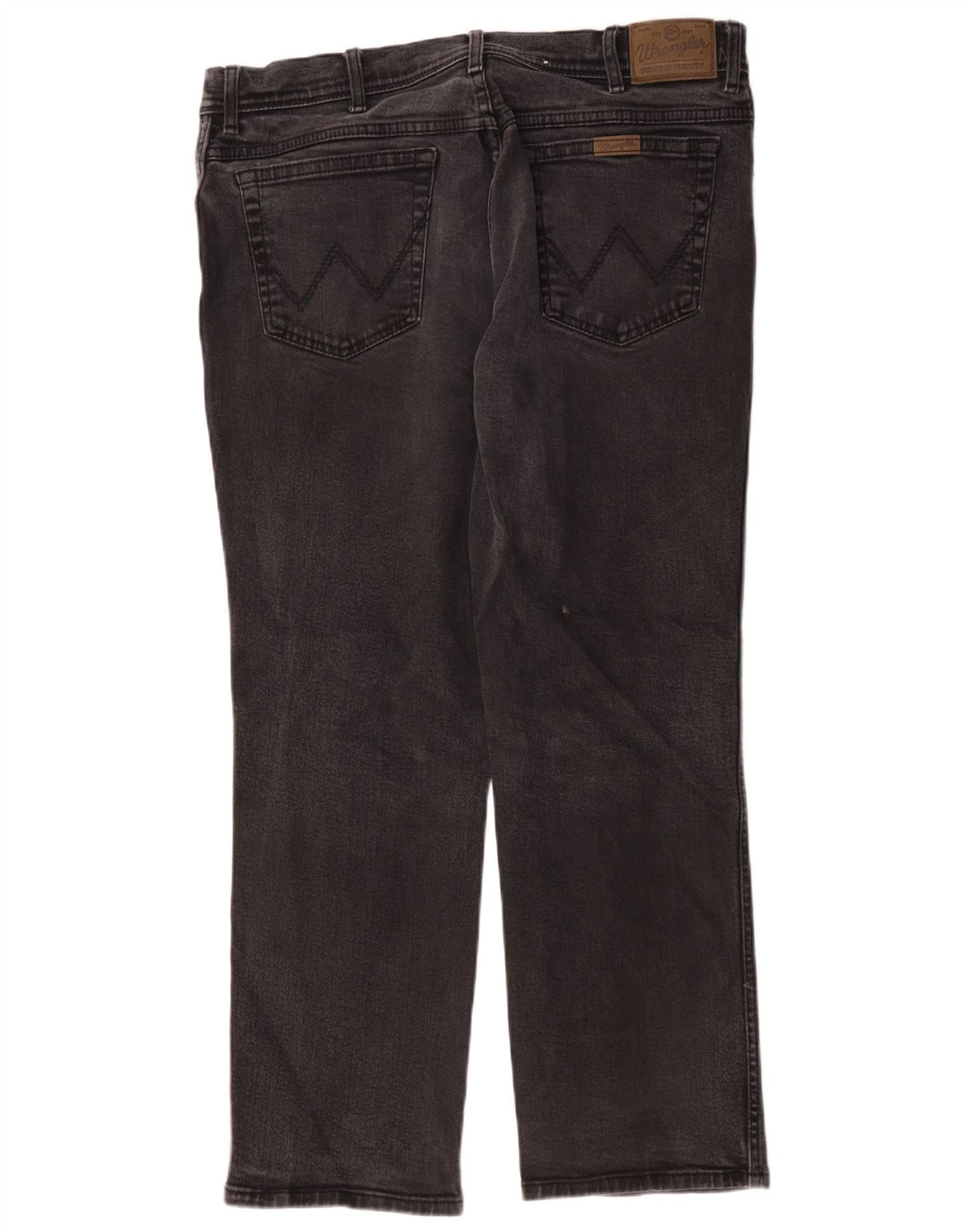 Wrangler Mens Regular Fit Straight Jeans W38 L30 Algodão Preto