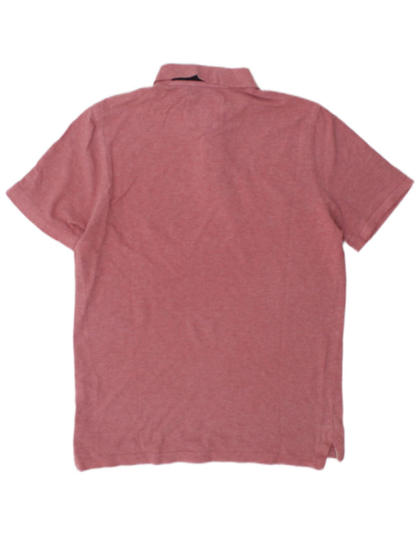 Camisa polo masculina Crew Clothing algodão rosa médio