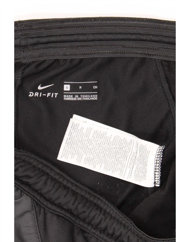 Calça de treino masculina Nike Dri Fit pequena preta colorblock poliéster