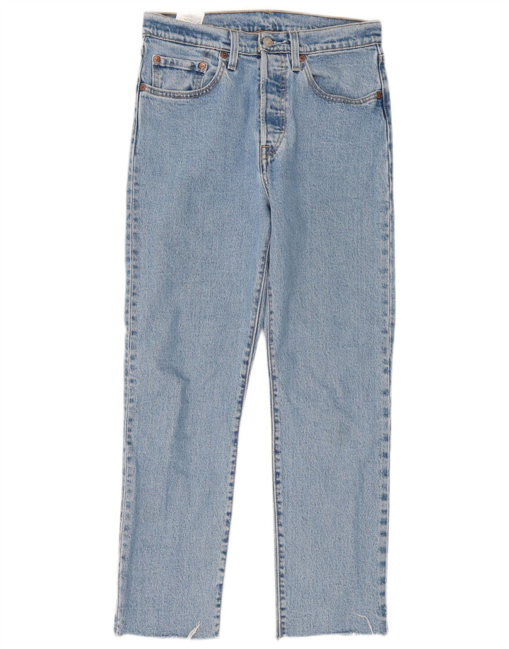 Calça jeans feminina Levi's 501 Straight W27 L28 azul algodão