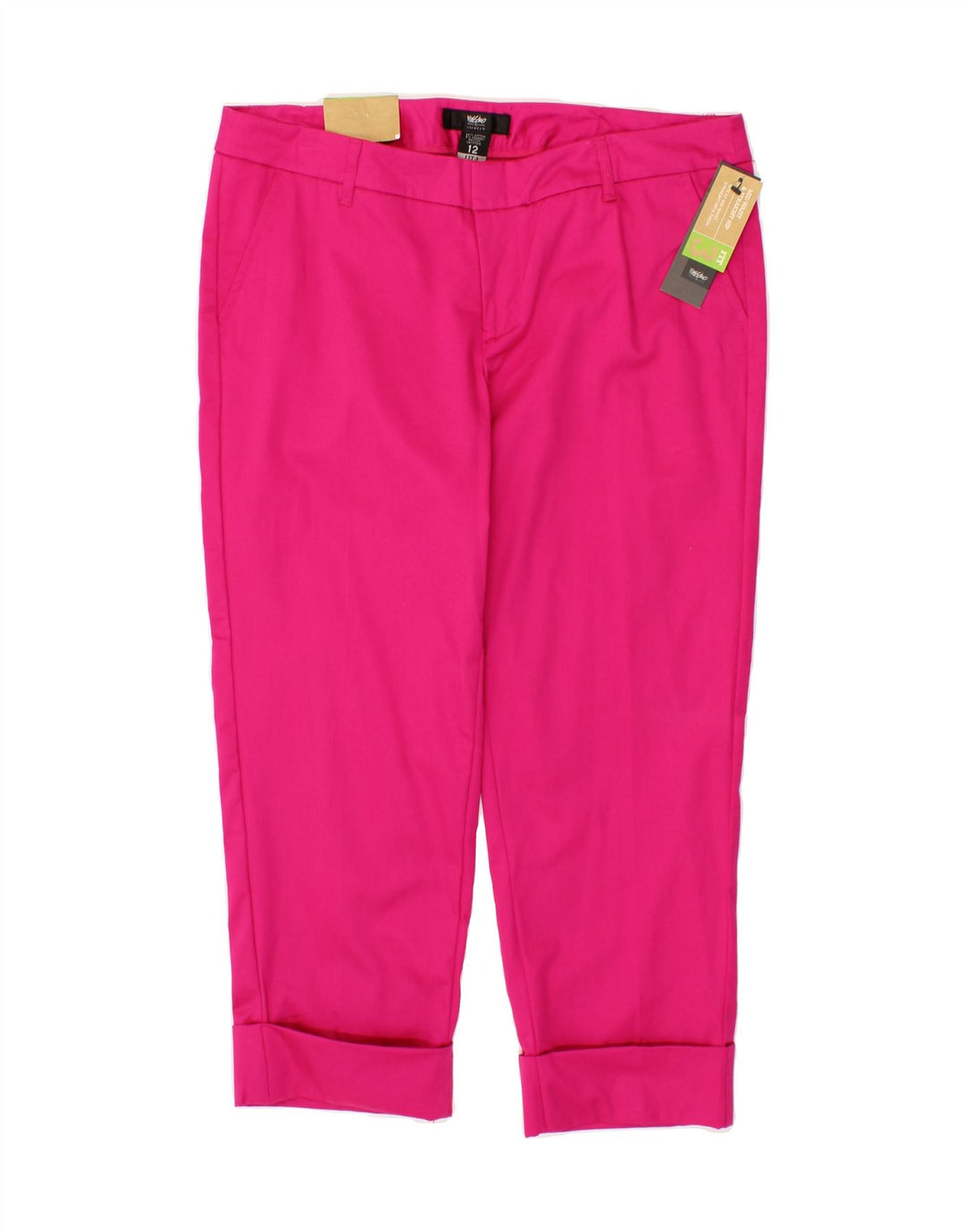 MOSSIMO Womens Straight Cropped Trousers US 12 Large W34 L24 Pink Cotton Vintage Mossimo and Second-Hand Mossimo from Messina Hembry 