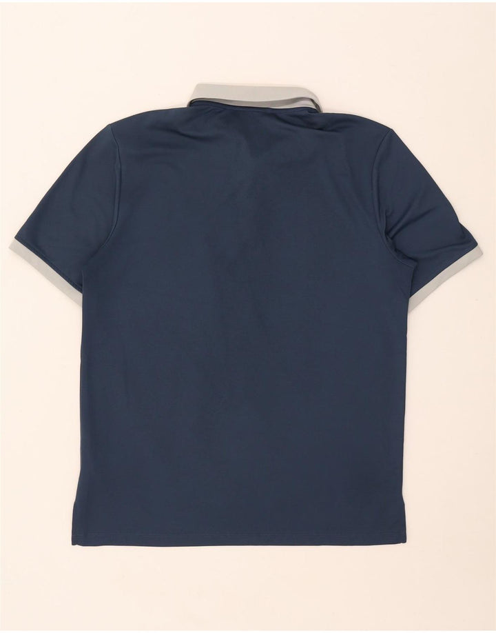 ADIDAS Mens Rugby Polo Shirt Médio Azul Marinho Poliéster