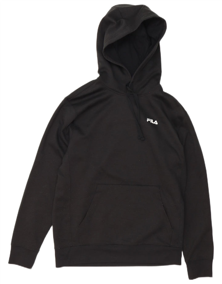 Fila Mens Hoodie Jumper Pequeno Poliéster Preto