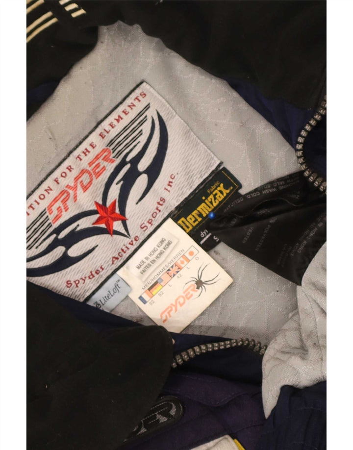Jaqueta de esqui masculina Spyder Graphic UK 42 XL azul marinho poliéster colorblock