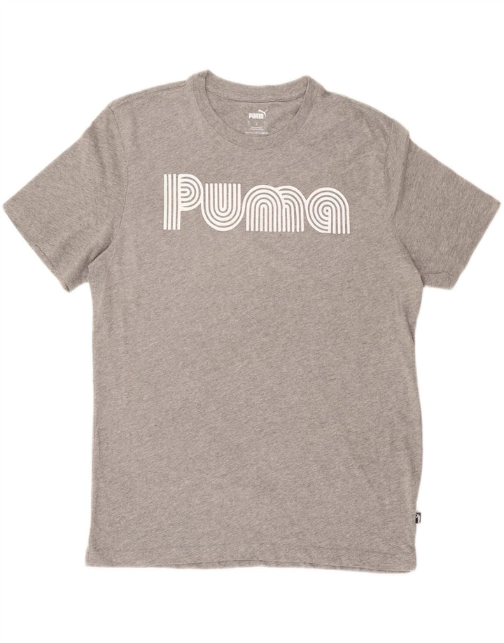 Camiseta gráfica masculina PUMA grande cinza
