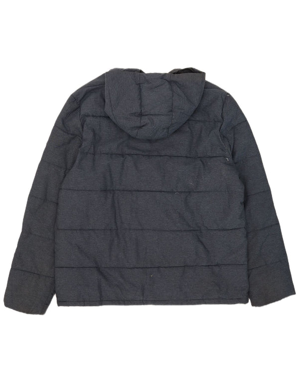 Jaqueta masculina acolchoada com capuz Penguin UK 44 2XL azul marinho poliamida