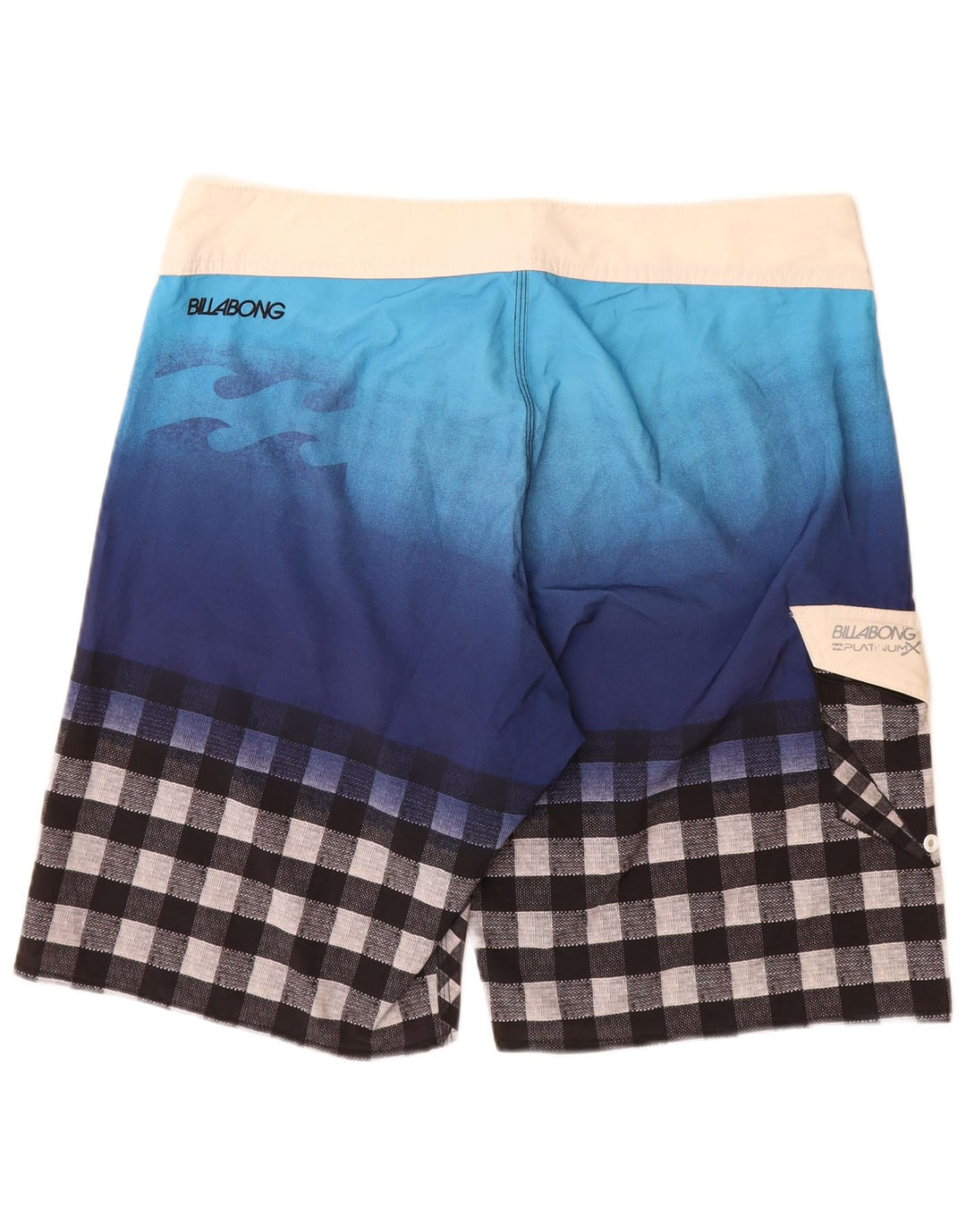 Shorts de natação masculino Billabong grande poliéster xadrez azul