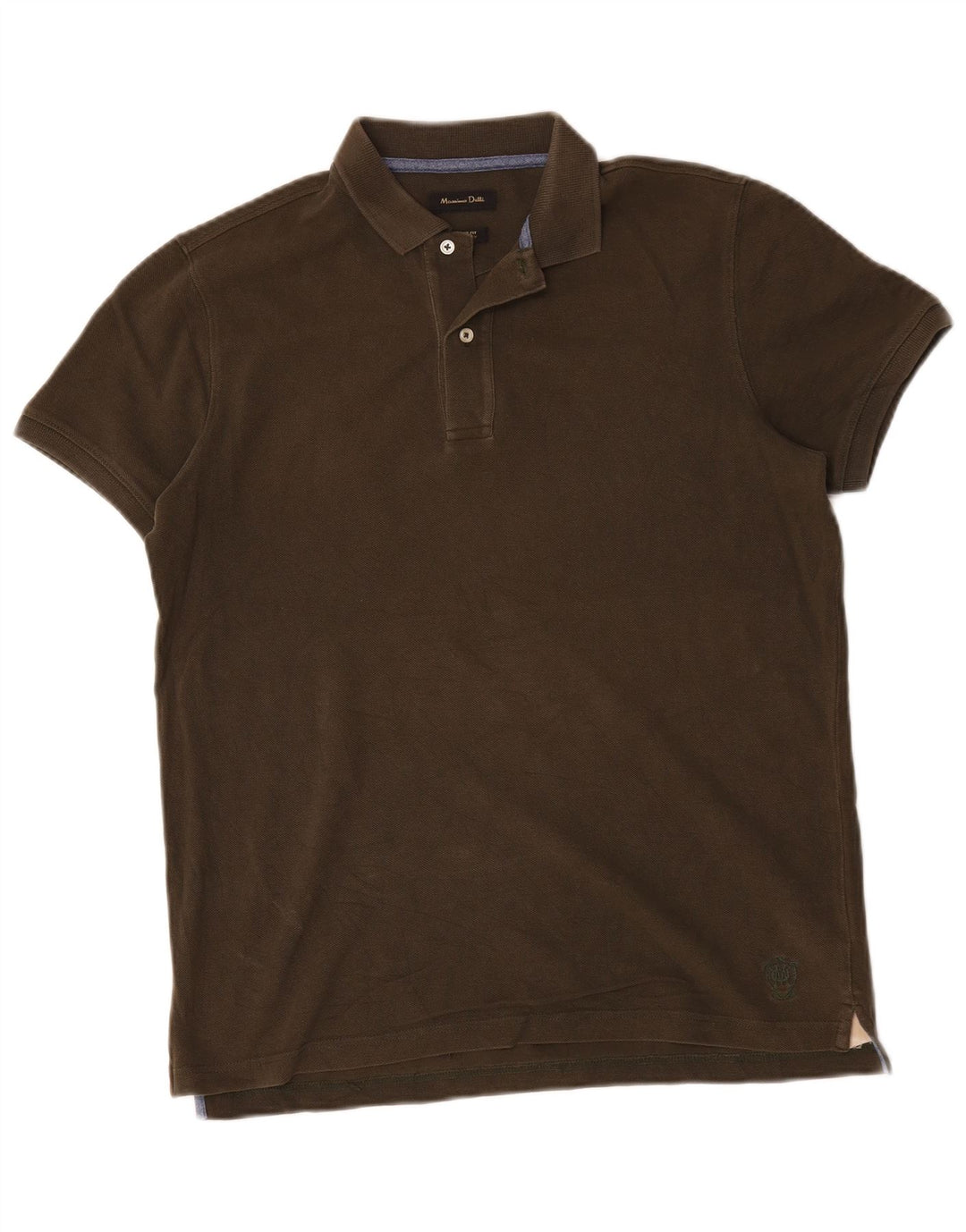 Camisa polo masculina Massimo Dutti regular fit algodão cáqui médio