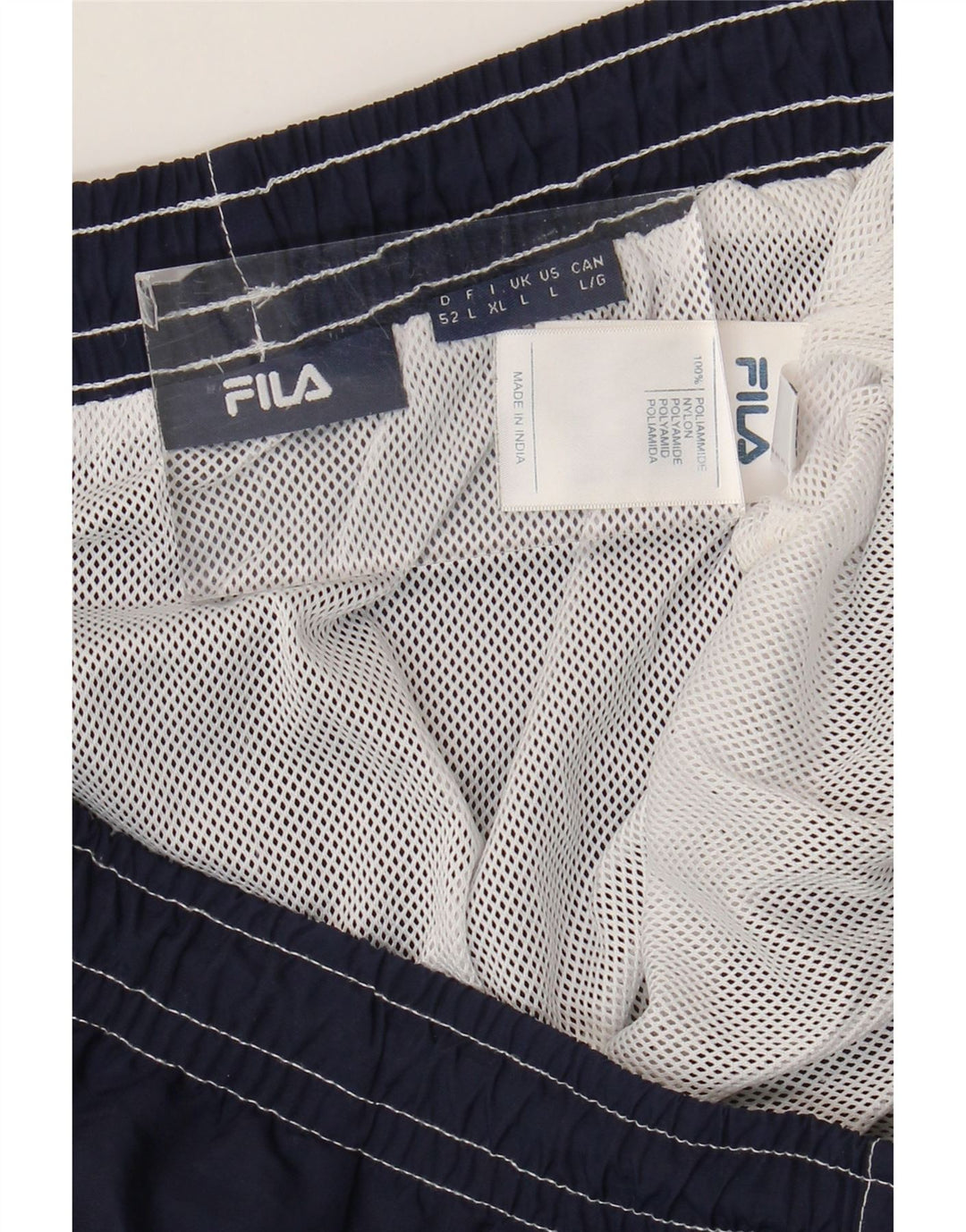 Fila Mens Graphic Sport Shorts Grande Azul Marinho Colourblock Poliamida